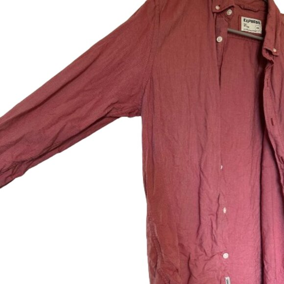 ❤️ Express Light Red Button Down - Picture 4 of 5